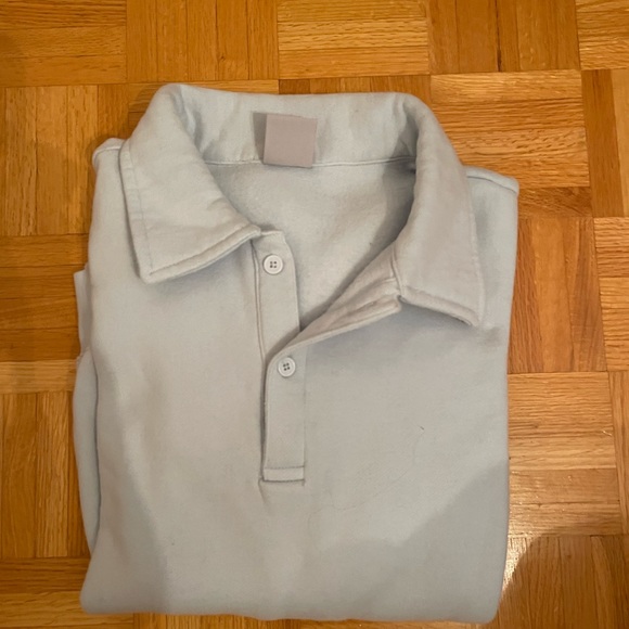 Cozy Af Boyfriend Polo Sweatshirt - Plein Air - Picture 1 of 3